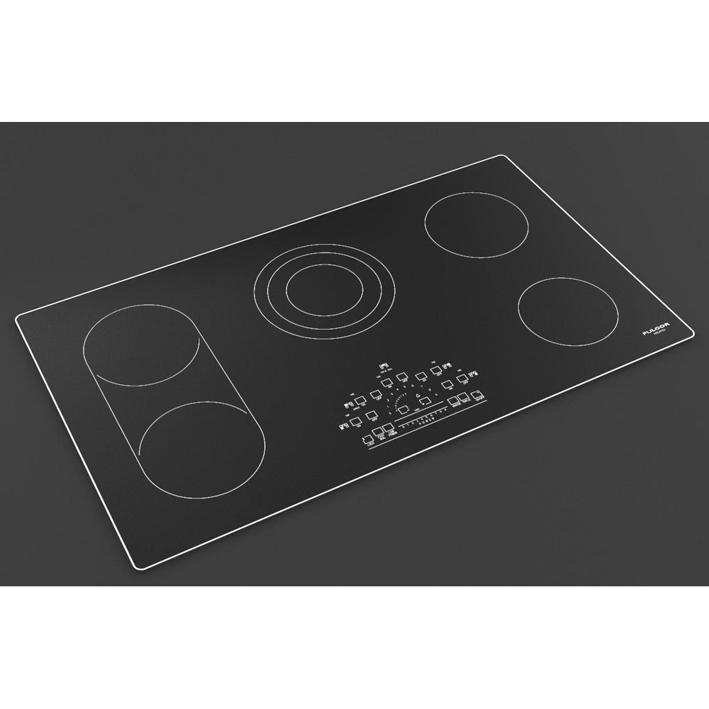 Fulgor Milano 36 in. 600 Series Electric Cooktop with 5 Burners and Glass Ceramic Cooktop in Stainless Steel (F6RT36S2)