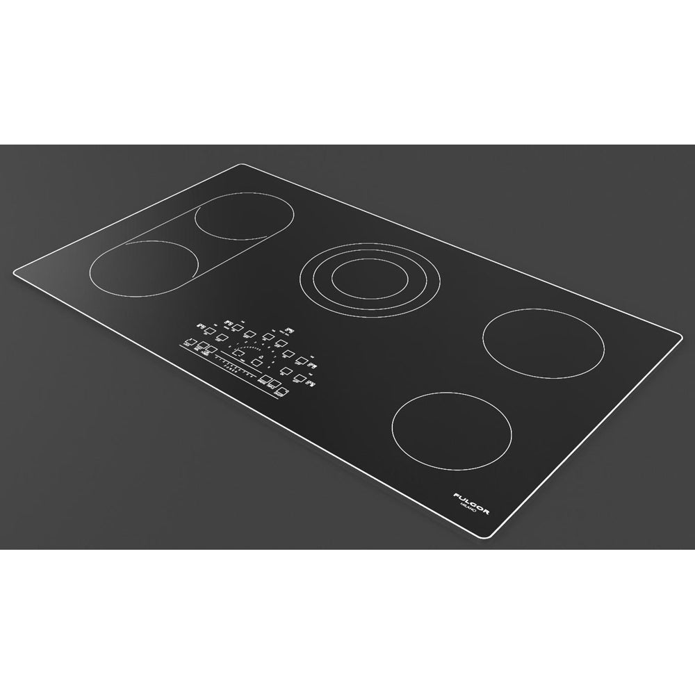 Fulgor Milano 36 in. 600 Series Electric Cooktop with 5 Burners and Glass Ceramic Cooktop in Stainless Steel (F6RT36S2)