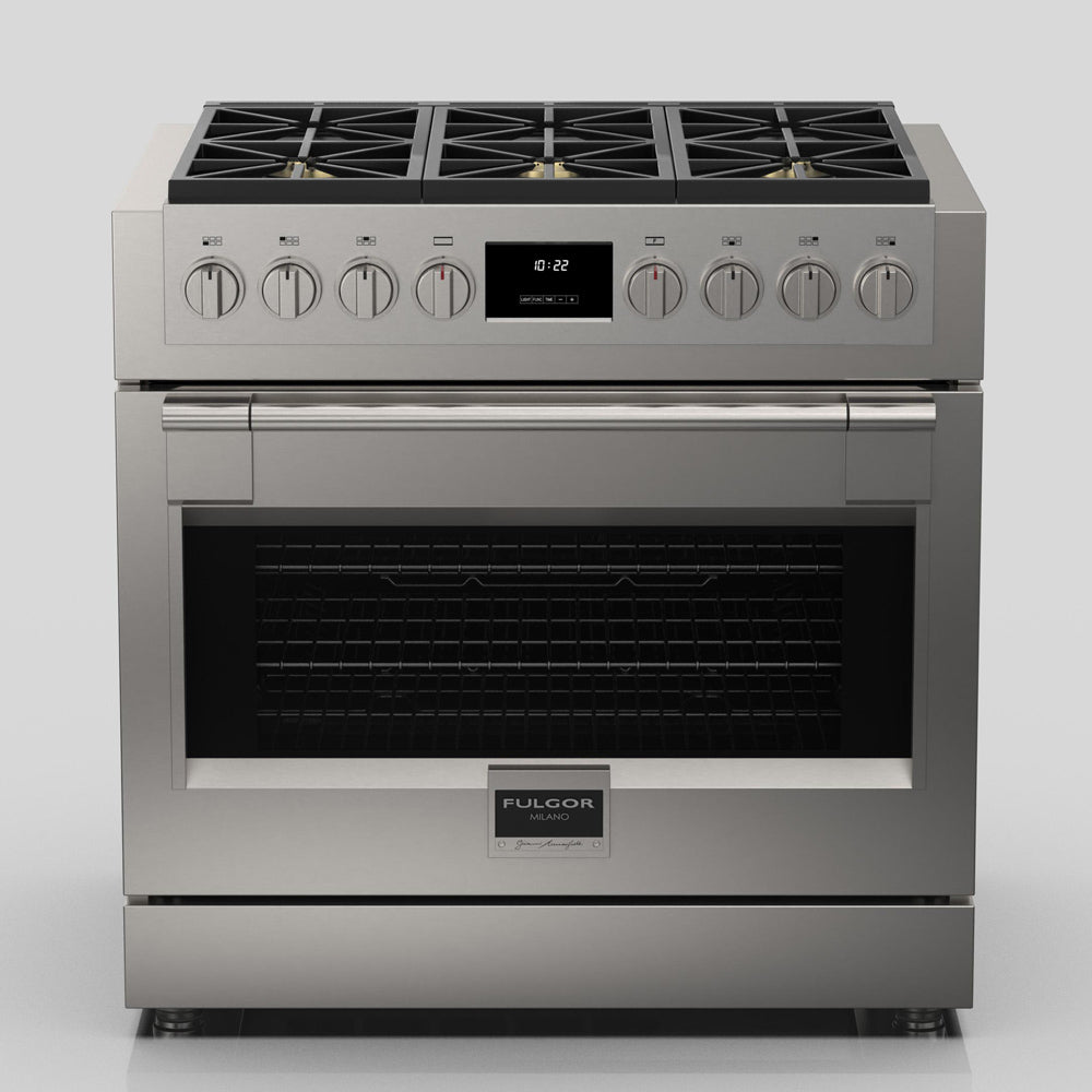 Fulgor Milano 36 in. 600 Series Pro All Gas Range with 6 Burners in Stainless Steel (F6PGR366S2)