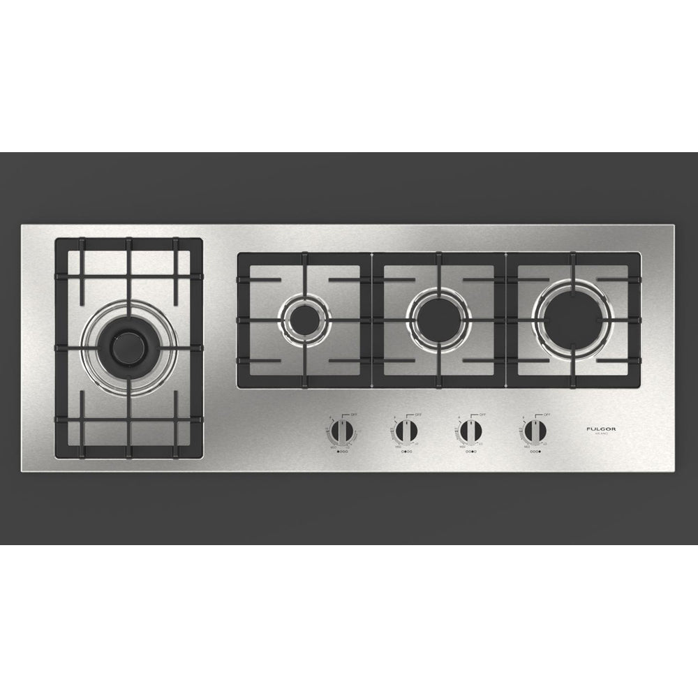 Fulgor Milano 42 in. 400 Series Gas Cooktop with 4 Burners in Stainless Steel (F4GK42S1)