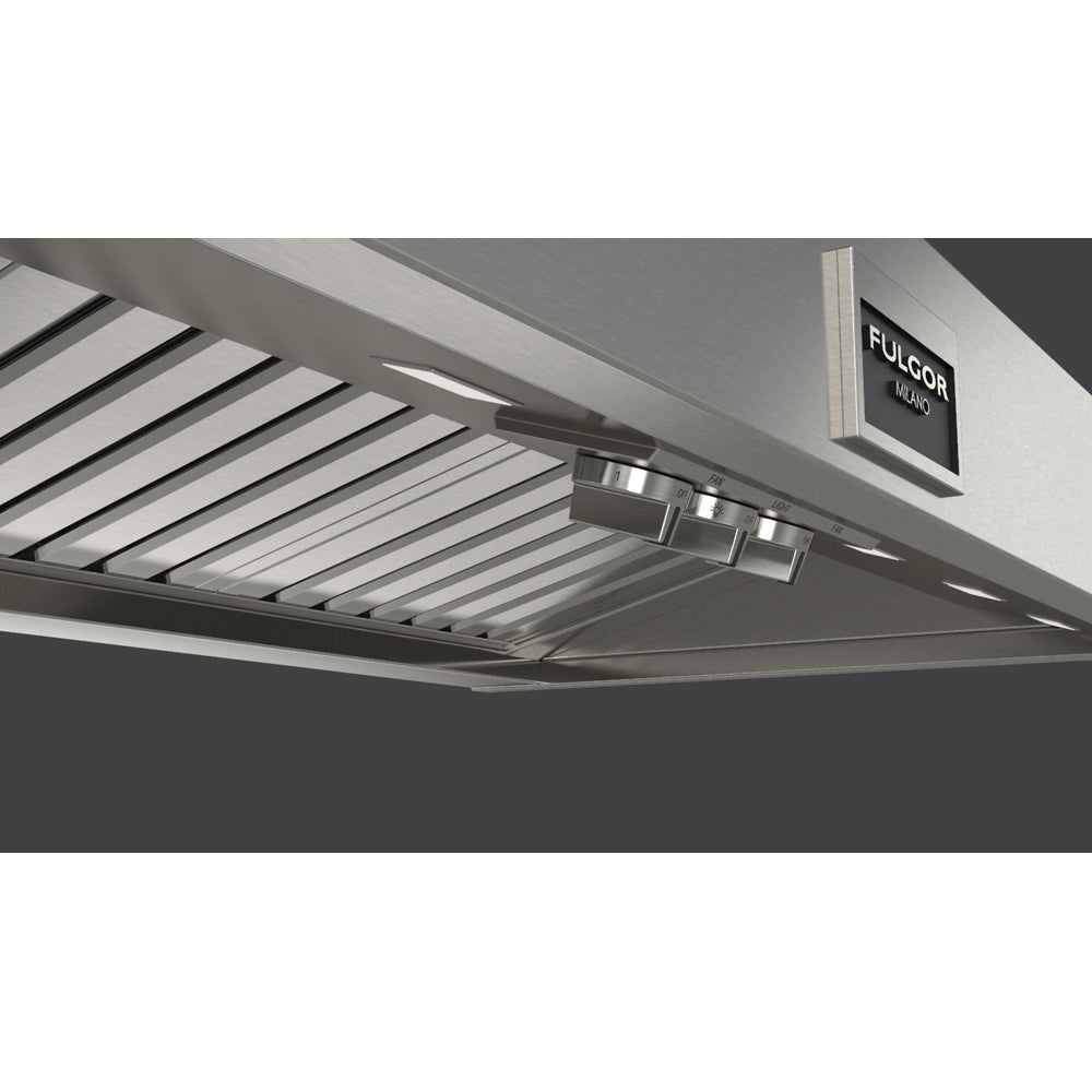 Fulgor Milano 48 in. 1000 CFM Professional Under Cabinet Range Hood with Knob Control in Stainless Steel (F6PH48DS1)