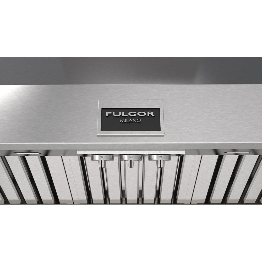 Fulgor Milano 48 in. 1000 CFM Professional Wall Mount Range Hood in Stainless Steel (F6PC48DS1)