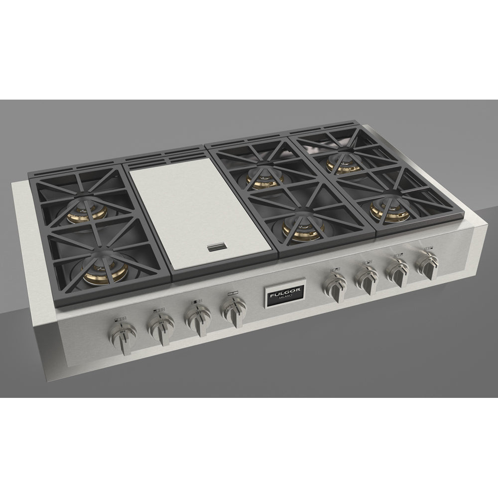 Fulgor Milano 48 in. 600 Professional Series All Gas Rangetop (F6GRT486GS1)