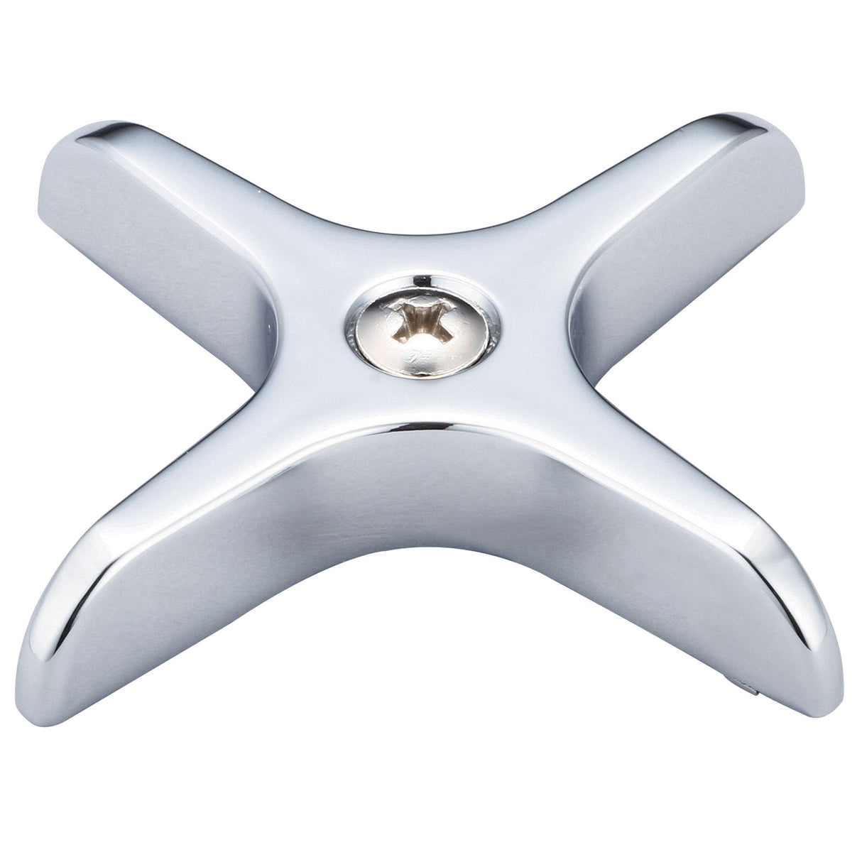 Central Brass G-1043 4-Arm Handle W/Screw-Plain in Polished Chrome