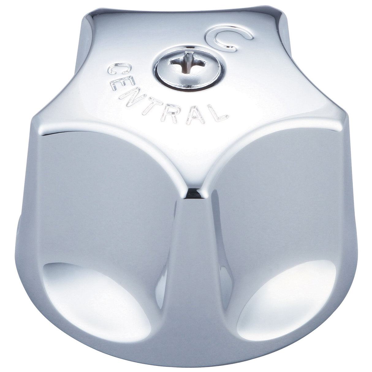 Central Brass G-398-C Round Fluted Handle With Screw-Cold in Polished Chrome