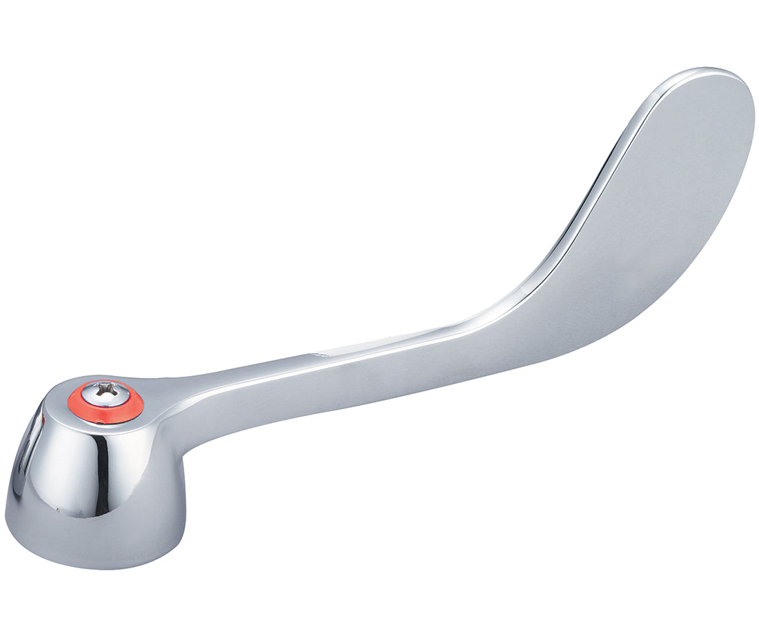 Central Brass G-4149-H Wrist Handle (6") With Red Index Ring & Screw-Hot in Polished Chrome