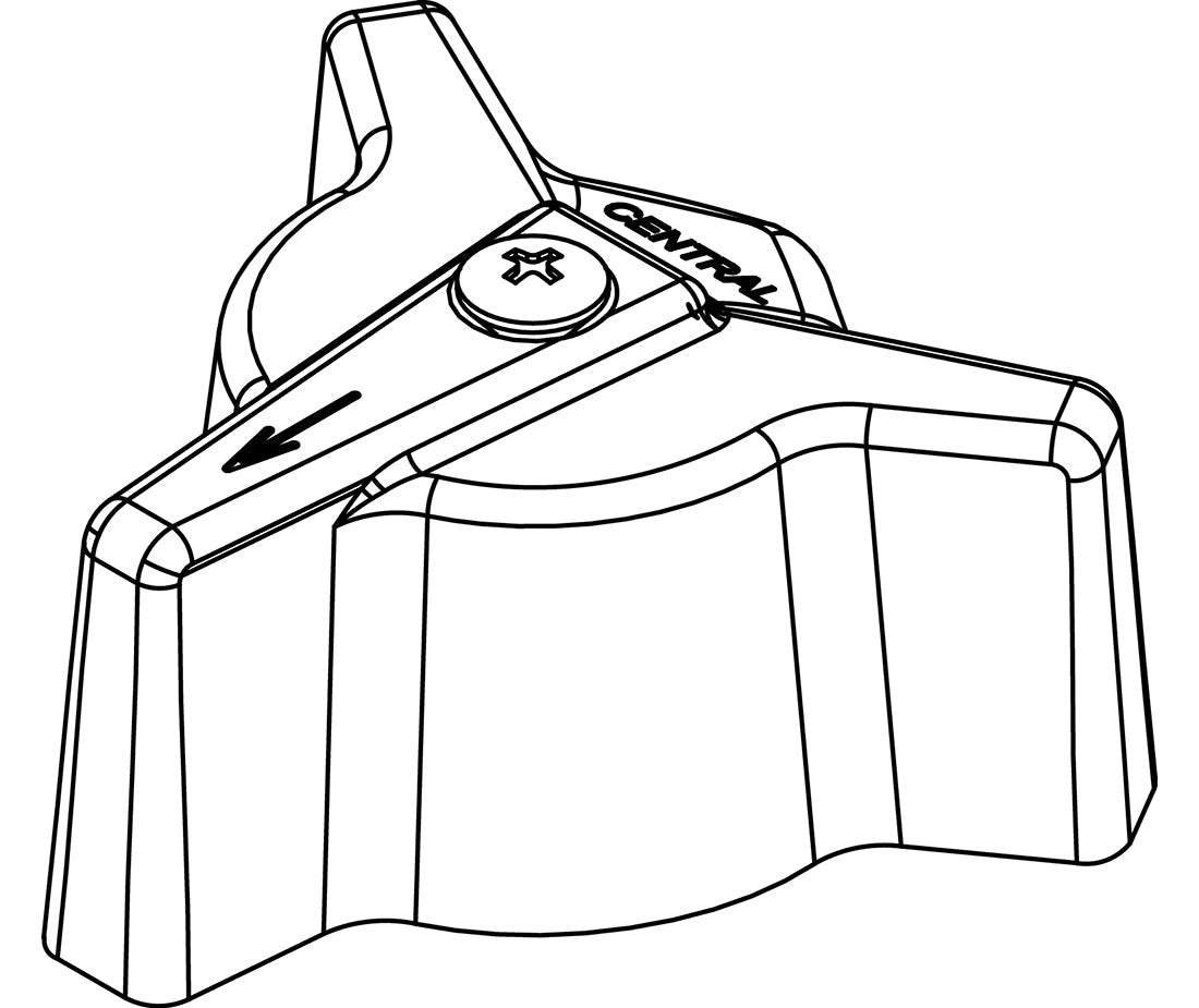 Central Brass G-521-BWD 3-Point Lever Handle With Screw-Diverter in Polished Chrome