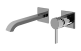 GRAFF Steelnox (Satin Nickel) Qubic Tre Wall-Mounted Lavatory Faucet w/Single Handle - Trim Only G-6235-LM39W-SN-T
