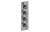 GRAFF Brushed Nickel  M-Series Finezza UNO 4-Hole Trim Plate w/Finezza Handles (Vertical Installation) G-8079-3C1L-BNi-T