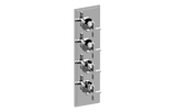 GRAFF Polished Chrome M-Series Finezza DUE 4-Hole Trim Plate w/Cross Handles (Vertical Installation) G-8179-C15E0-PC-T