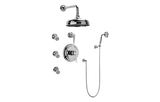 GRAFF Polished Nickel Full Thermostatic Shower System with Transfer Valve (Rough & Trim) GA5.222B-LM20S-PN