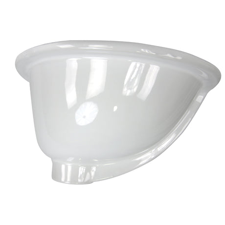 Nantucket Sinks  Glazed Bottom 13 Inch X 10 Inch Undermount Ceramic Sink In White GB-13x10-W