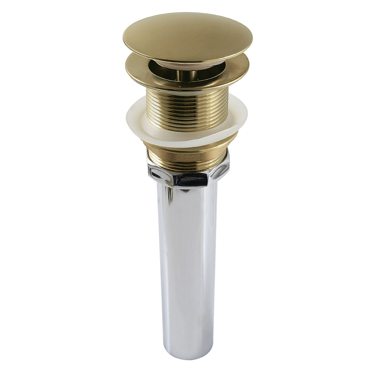 Trimscape GCL112BB Brass Pop Up Drain for Cast Iron Utility Sink, Brushed Brass