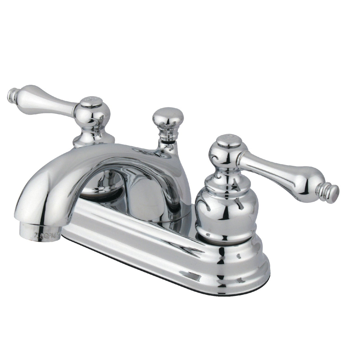 Vintage GKB2601AL Two-Handle 3-Hole Deck Mount 4" Centerset Bathroom Faucet with Plastic Pop-Up, Polished Chrome