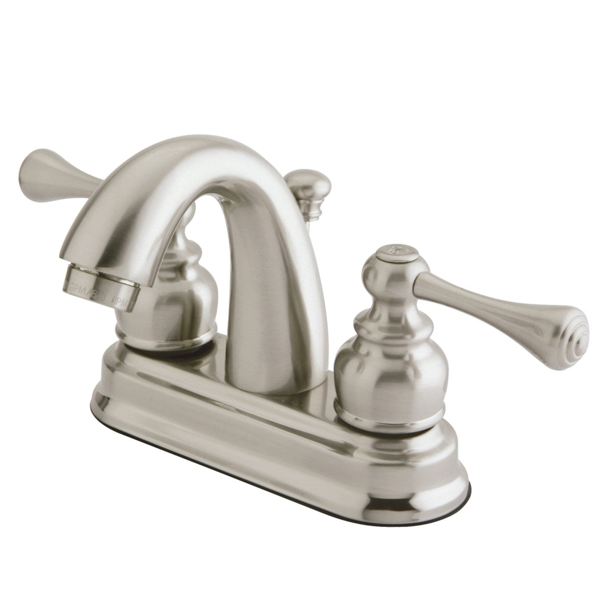 Vintage GKB5618BL Two-Handle 3-Hole Deck Mount 4" Centerset Bathroom Faucet with Plastic Pop-Up, Brushed Nickel