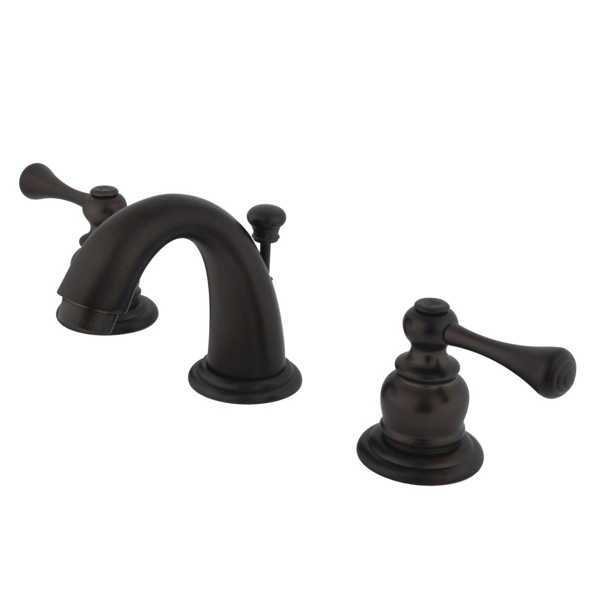 Vintage GKB915BL Two-Handle 3-Hole Deck Mount Widespread Bathroom Faucet with Plastic Pop-Up, Oil Rubbed Bronze