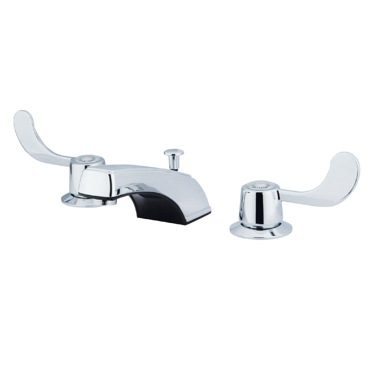 Vista GKB931B Two-Handle 3-Hole Deck Mount Widespread Bathroom Faucet with Retail Pop-Up, Polished Chrome