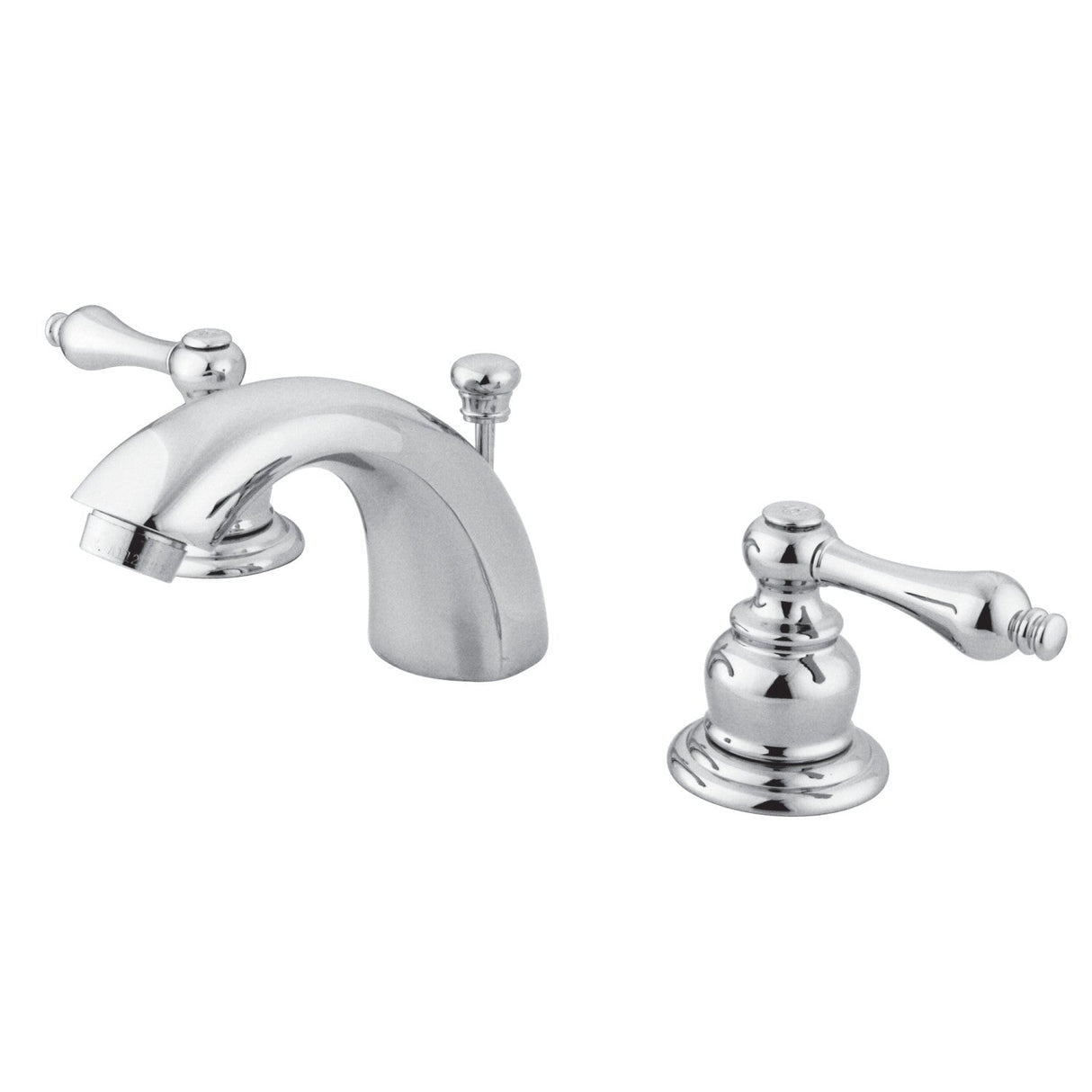 Magellan GKB941AL Two-Handle 3-Hole Deck Mount Mini-Widespread Bathroom Faucet with Plastic Pop-Up, Polished Chrome
