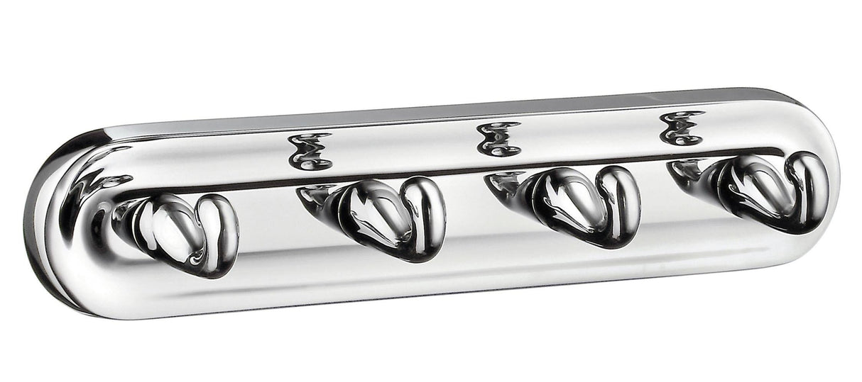 Smedbo Villa Quadruple Hook in Polished Chrome