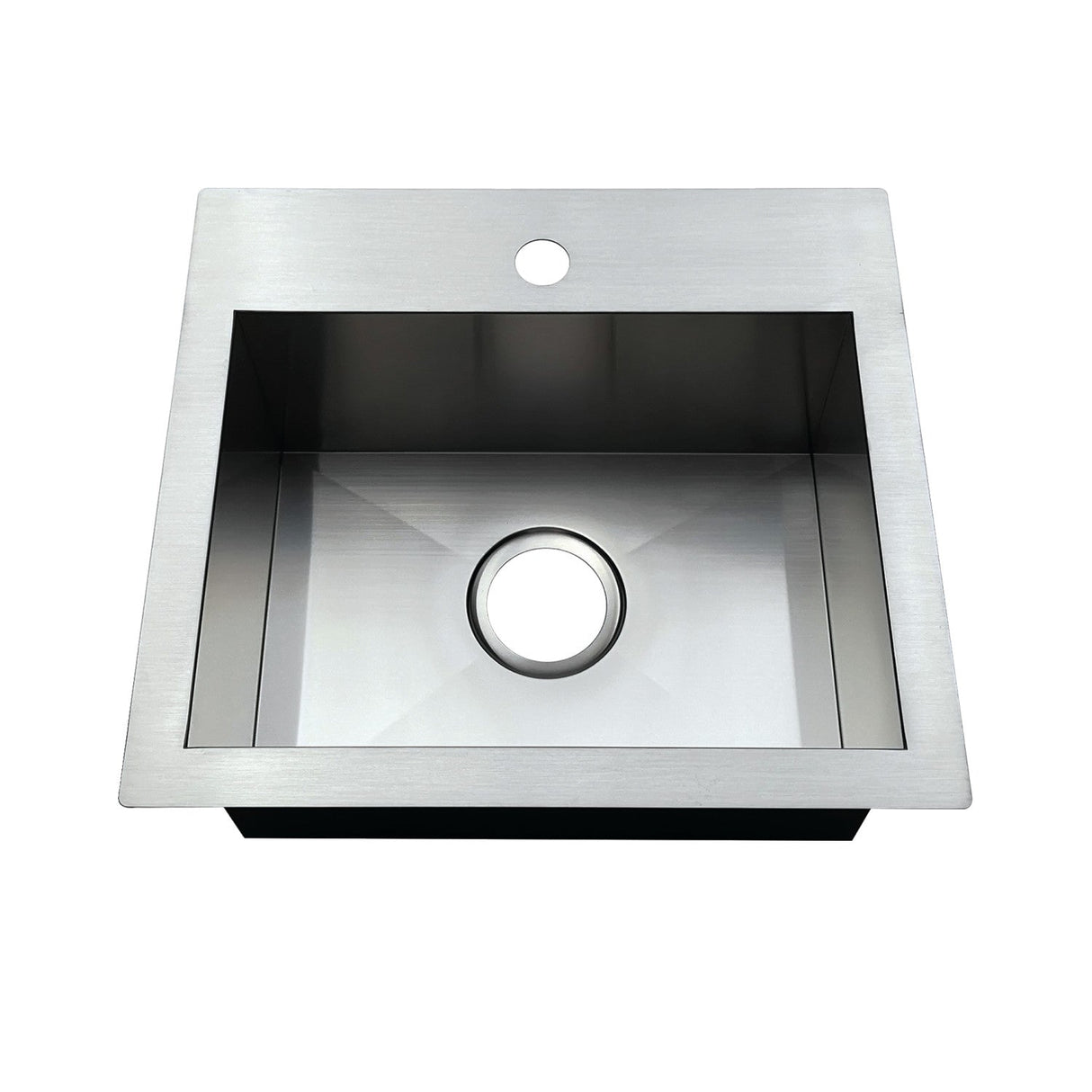 Uptowne GKDS191781 19-Inch Stainless Steel Undermount or Drop-In 1-Hole Single Bowl Dual-Mount Kitchen Sink, Brushed
