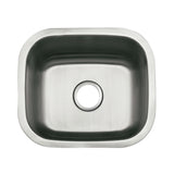 Loft GKUS16168 16-Inch Stainless Steel Undermount Single Bowl Bar Sink, Brushed