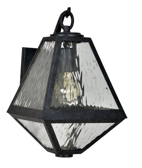 Brian Patrick Flynn for Crystorama Glacier 1 Light Black Charcoal Outdoor Sconce GLA-9701-WT-BC