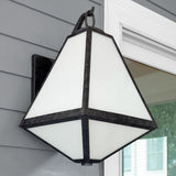 Brian Patrick Flynn for Crystorama Glacier 3 Light Black Charcoal Outdoor Sconce GLA-9702-OP-BC