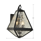 Brian Patrick Flynn for Crystorama Glacier 2 Light Black Charcoal Outdoor Sconce GLA-9722-WT-BC