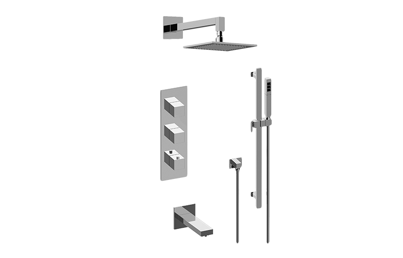 GRAFF Polished Nickel M-Series Full Thermostatic Shower System (Trim Only)  GM3.612WT-SH0-PN-T