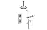 GRAFF Brushed Nickel  M-Series Thermostatic Shower System - Shower with Handshower (Rough & Trim)  GP3.011WB-2L1C-BNi