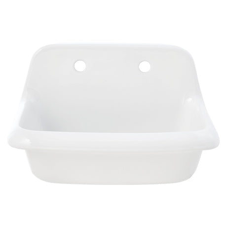 Doriteal GPLWS241715 24-Inch Ceramic Wall Mount Bathroom Sink, Glossy White