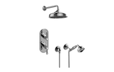 GRAFF Steelnox (Satin Nickel) M-Series Thermostatic Shower System - Shower with Handshower (Rough & Trim)  GS2.022WD-LM15E0-SN
