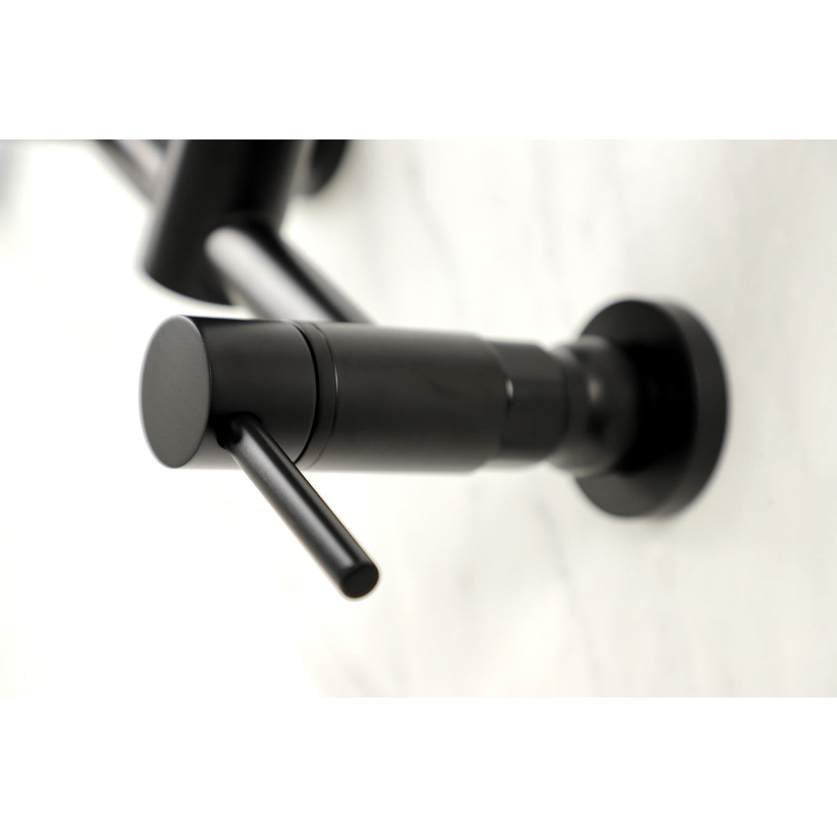 Concord GS8180DL Two-Handle 2-Hole Wall Mount Pull-Down Sprayer Kitchen Faucet, Matte Black