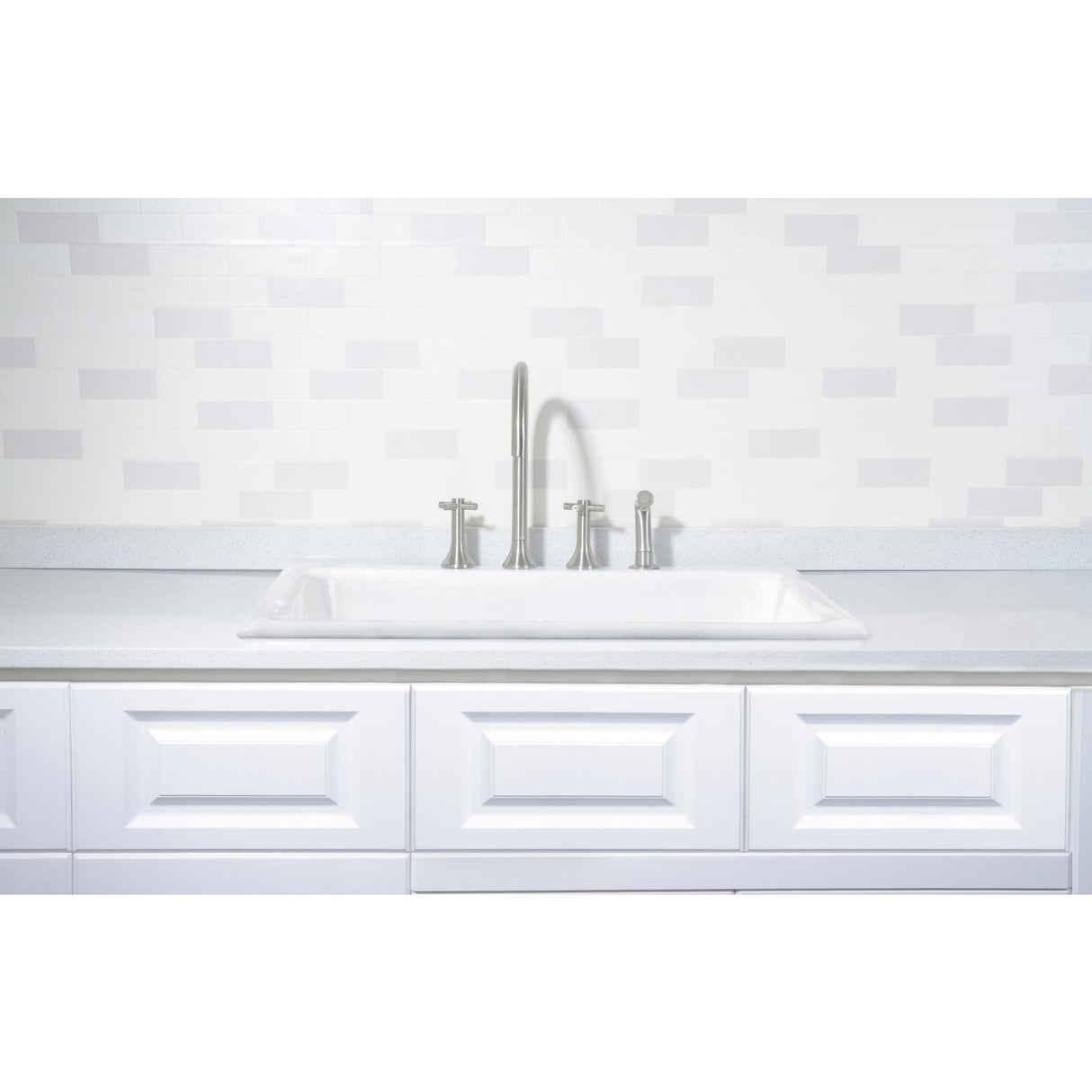 Towne GT252294 25-Inch Cast Iron Self-Rimming 4-Hole Single Bowl Drop-In Kitchen Sink, White