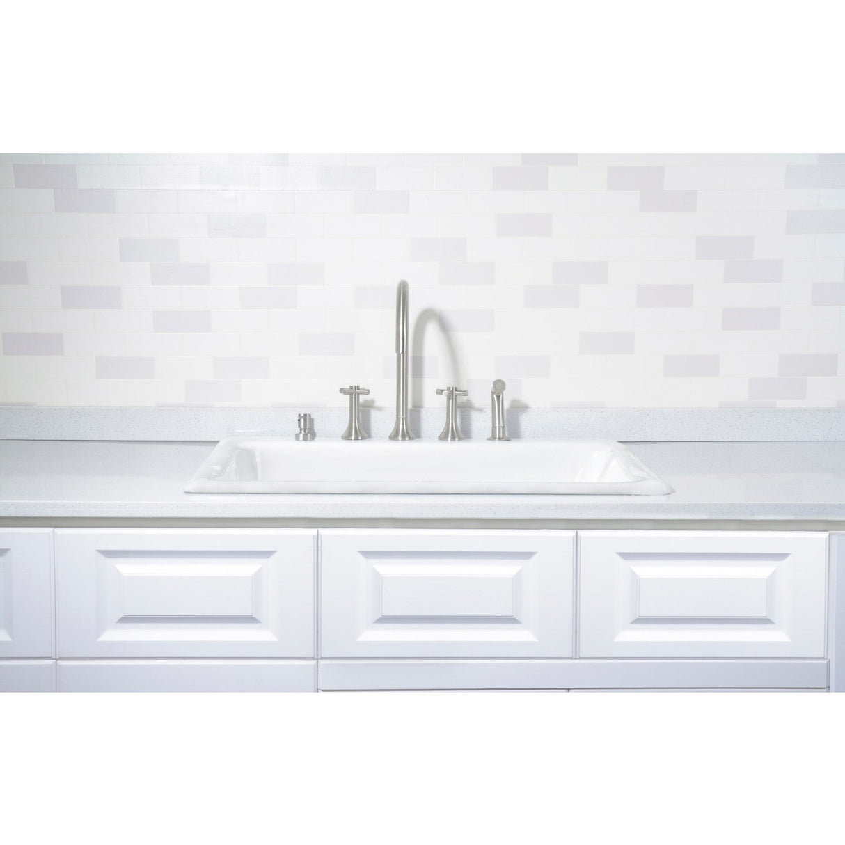 Towne GT252295 25-Inch Cast Iron Self-Rimming 5-Hole Single Bowl Drop-In Kitchen Sink, White
