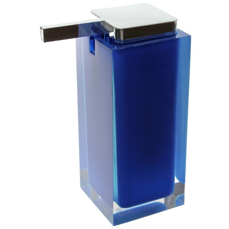 Soap Dispenser, Square, Blue, Countertop