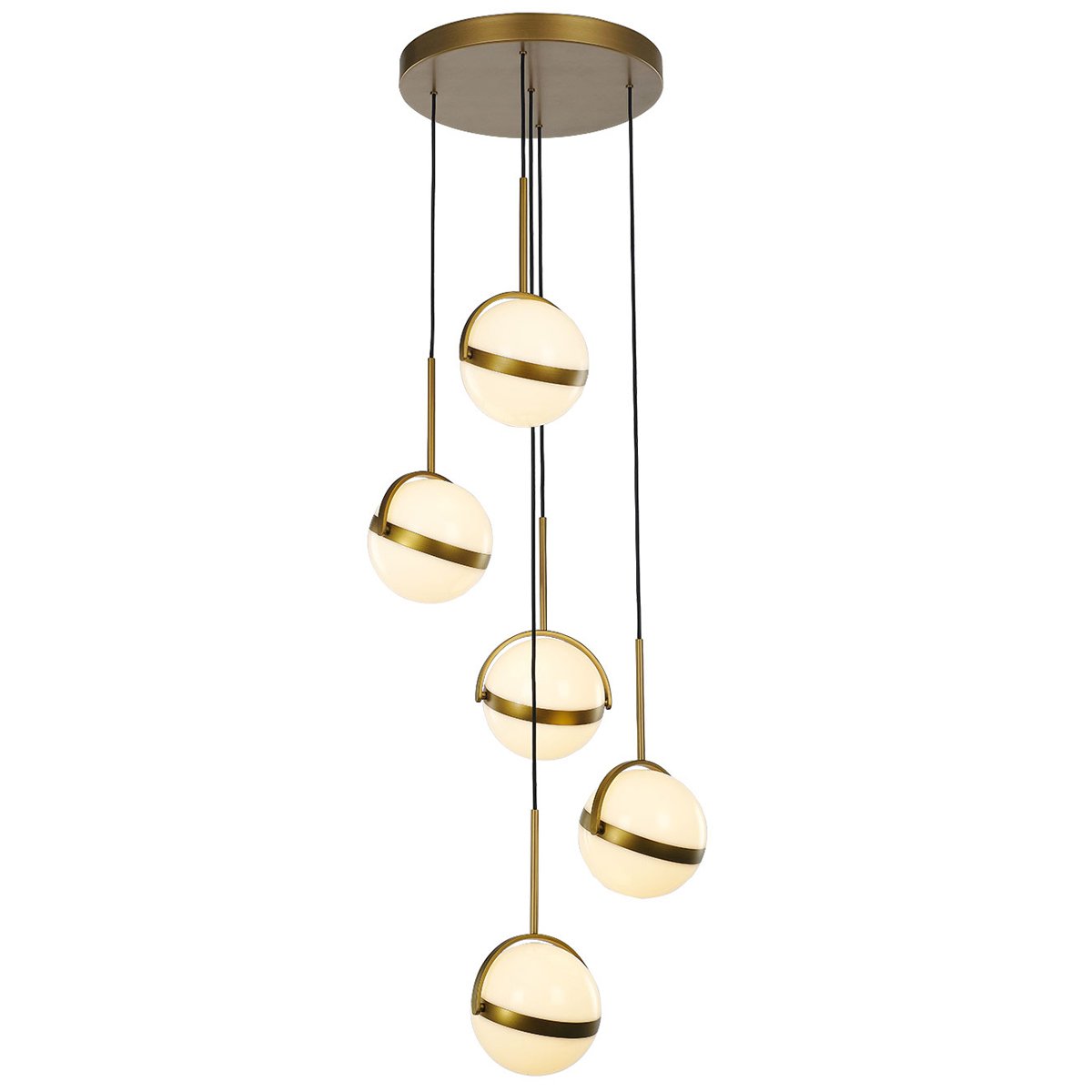 Alora MP301005BG GLOBO MULTI PENDANT LED BRUSHED GOLD