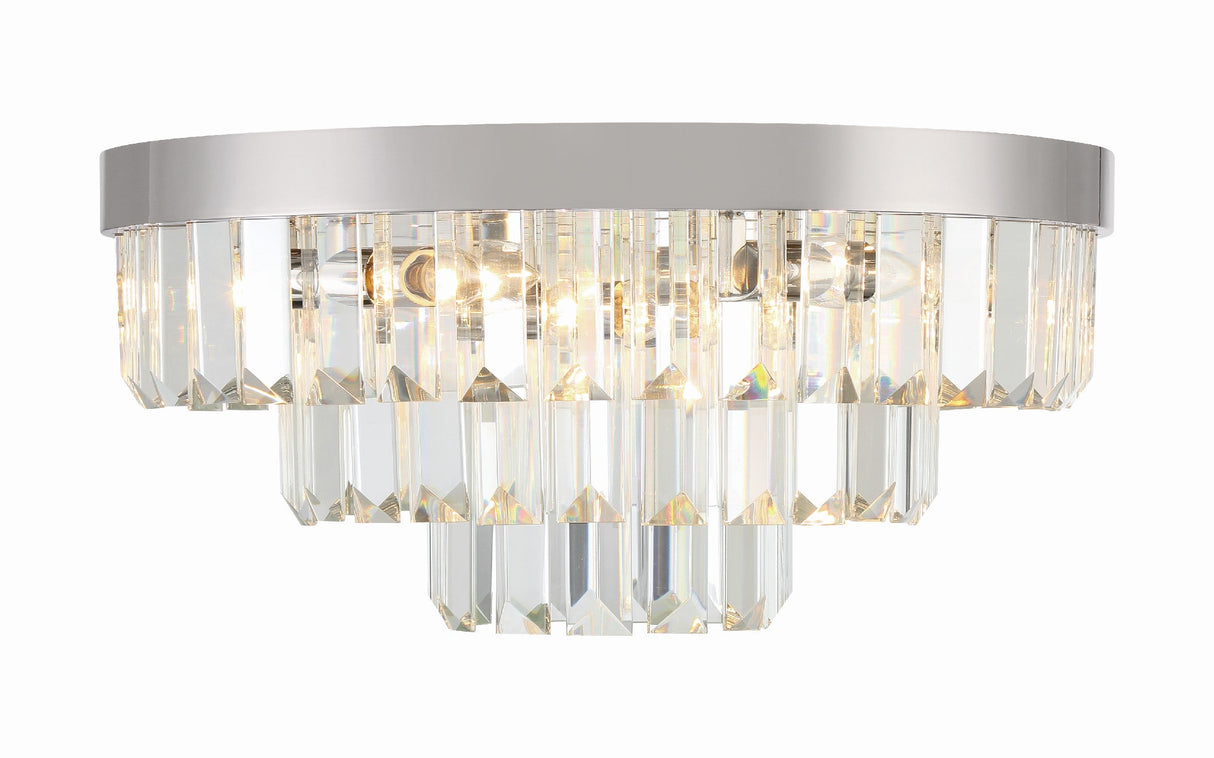 Hayes 8 Light Aged Brass Flush Mount HAY-1403-AG