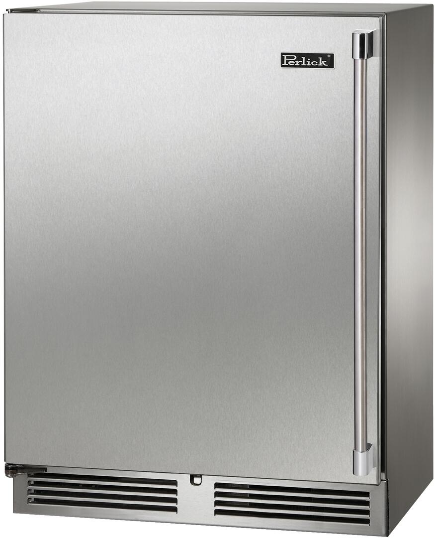 Perlick 24" Signature Series Outdoor Built-In Counter Depth Compact Refrigerator with 3.1 cu. ft. Capacity in Stainless Steel (HH24RM-4-1)