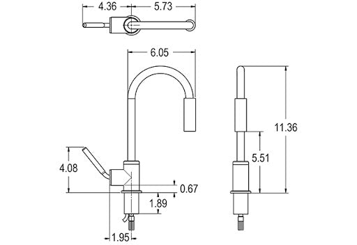 Eemax HM013240 HotMax Electric Tankless Water Heater, 13kW, 240V, Single Phase, 54 Amps, with Gooseneck Faucet