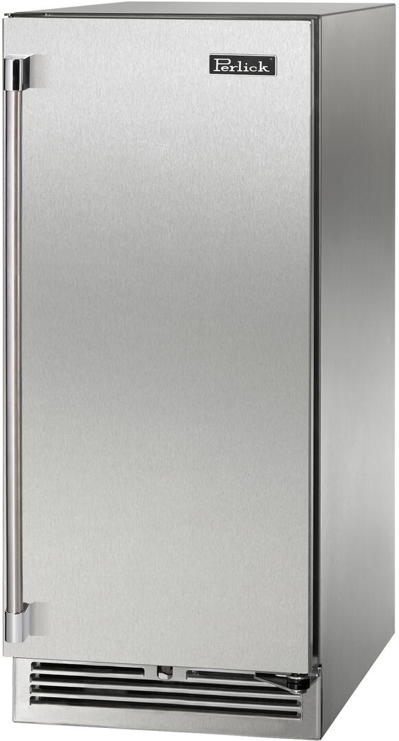 Perlick 15" Signature Series Outdoor Built-In Counter Depth Compact Refrigerator with 2.8 cu. ft. Capacity in Stainless Steel (HP15RM-4-1)