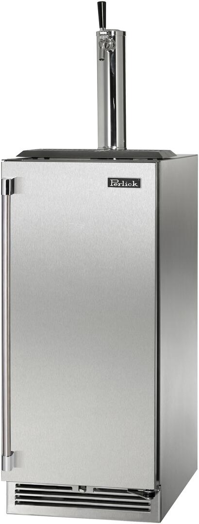 Perlick 15" Signature Series Marine Beer Dispenser with Draft Arm Tower Single Tap in Stainless Steel (HP15TM-4-1-1)