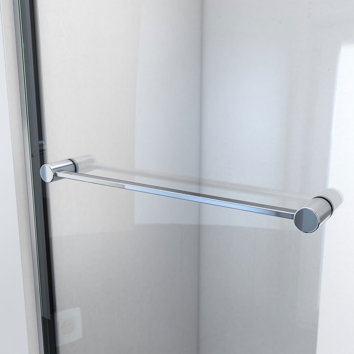 DreamLine Harmony 56-60 in. W x 58 in. H Semi-Frameless Bypass Tub Door in Chrome and Clear Glass