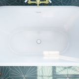 DreamLine Havana 67 in. L x 23 in. H White Acrylic Freestanding Bathtub