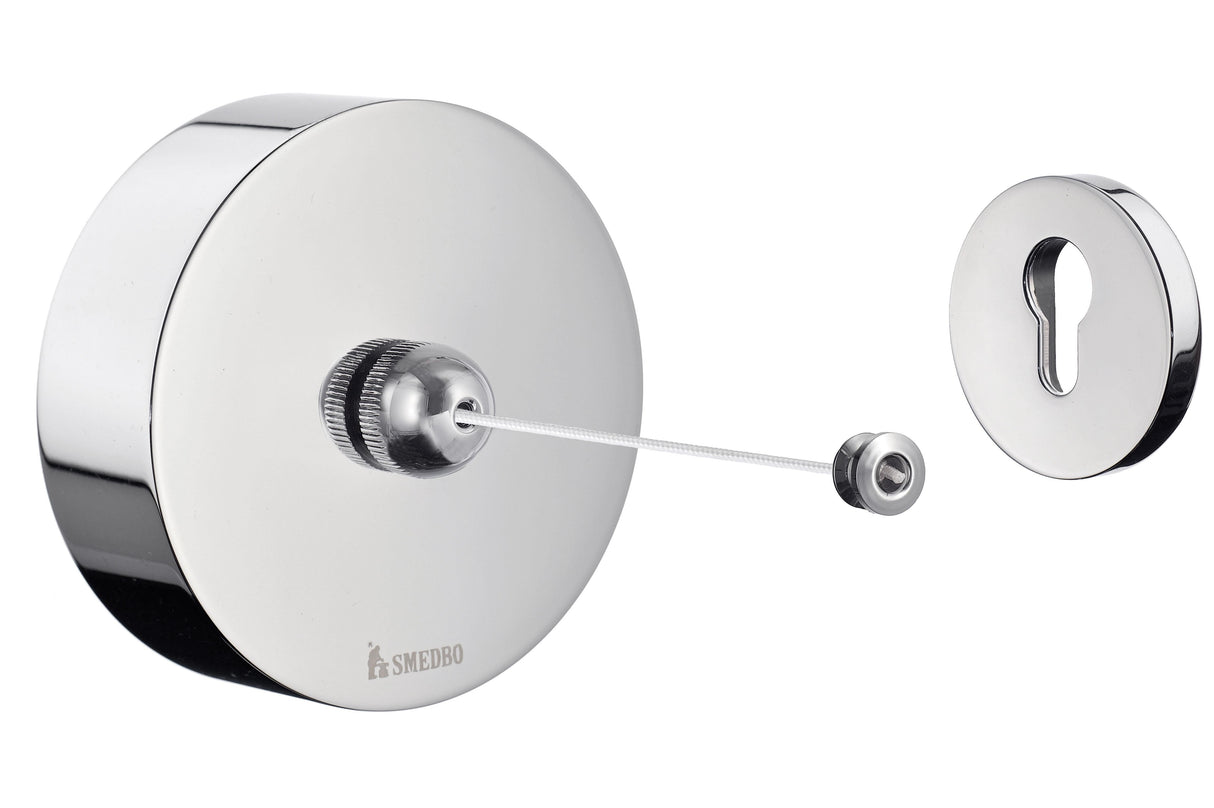 Smedbo Outline Retractable Clothes Line in Polished Chrome