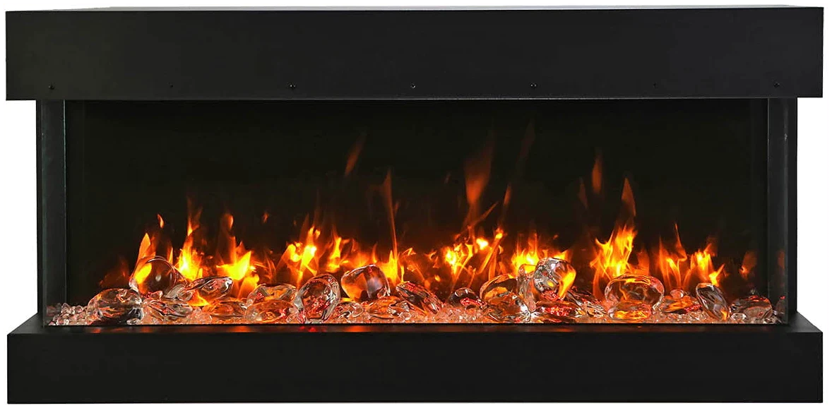 Amantii 40-TRV-SLIM Trv View Slim  - 40" Indoor / Outdoor 3 Sided Electric Fireplace Featuring  10 5/8" Depth