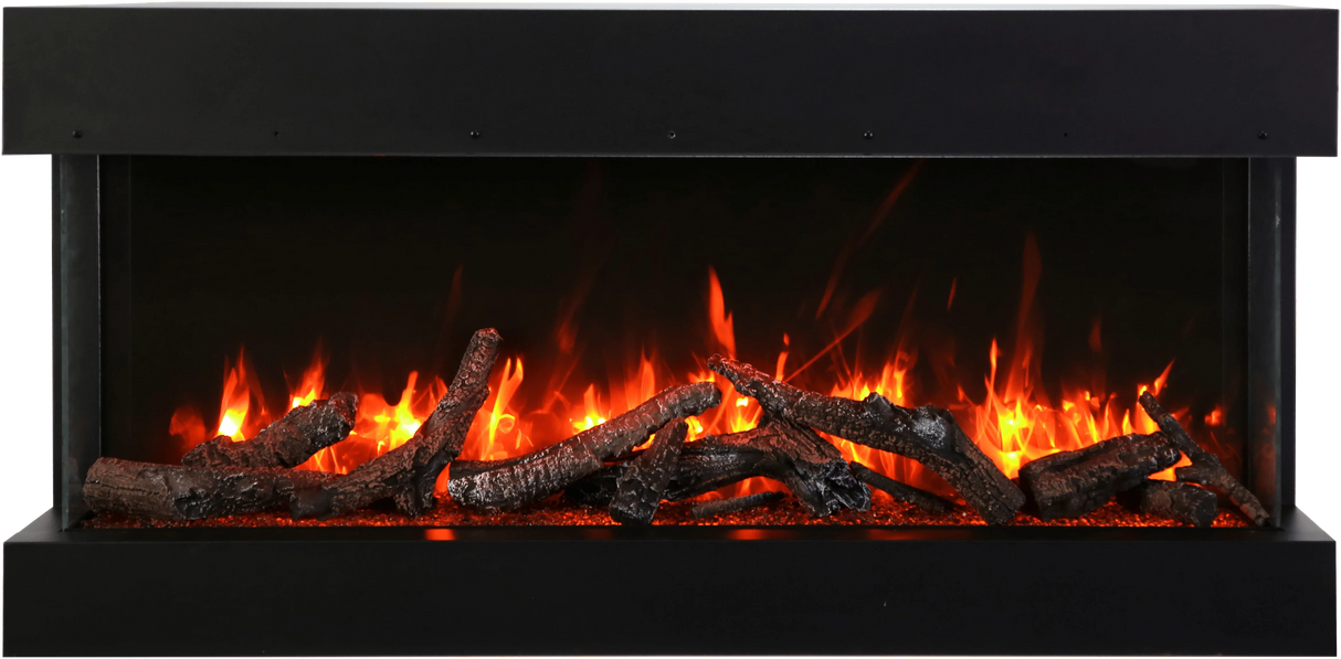 Amantii 88-TRV-XT-XL Trv View Extra Tall Smart Electric - 88" Indoor / Outdoor WiFi Enabled  3 Sided Electric Fireplace Featuring a 22" Height, MultiFunction Remote, Multi Speed Flame Motor, and a Selection of Media Options
