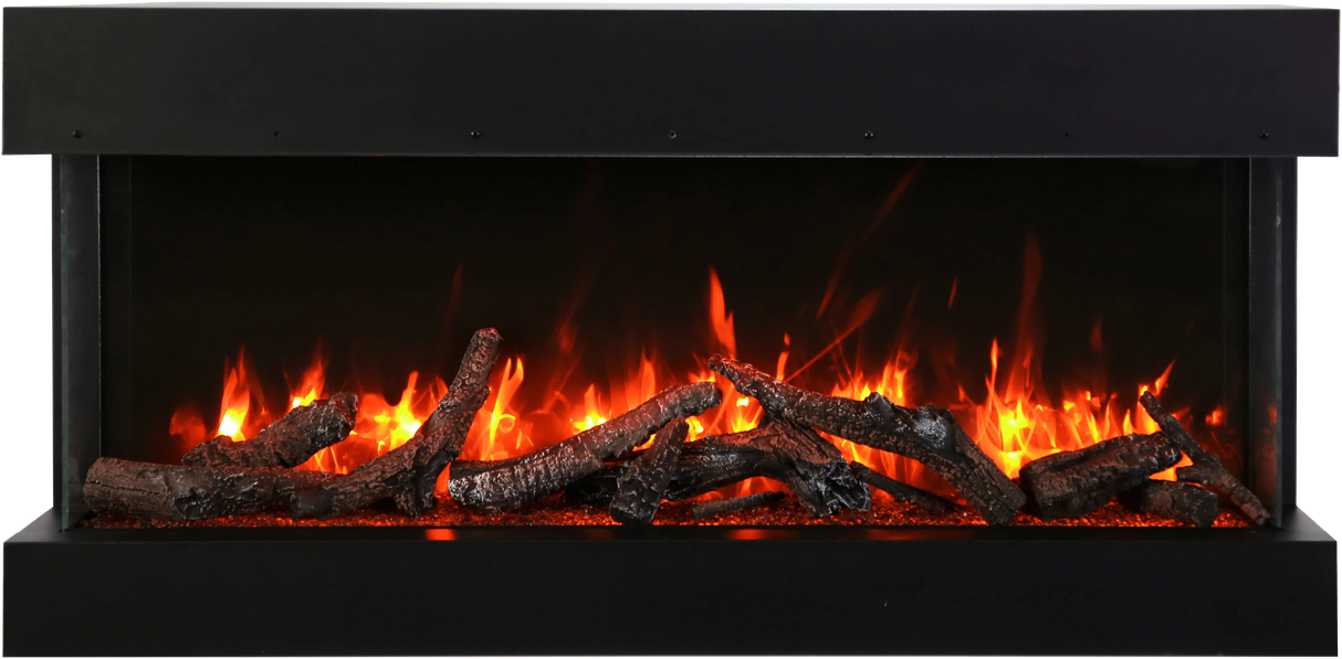 Amantii 60-TRV-XT-XL Trv View Extra Tall Smart Electric - 60" Indoor / Outdoor WiFi Enabled  3 Sided Electric Fireplace Featuring a 22" Height, MultiFunction Remote, Multi Speed Flame Motor, and a Selection of Media Options