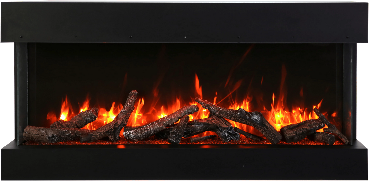 Amantii 60-TRV-XT-XL Trv View Extra Tall Smart Electric - 60" Indoor / Outdoor WiFi Enabled  3 Sided Electric Fireplace Featuring a 22" Height, MultiFunction Remote, Multi Speed Flame Motor, and a Selection of Media Options