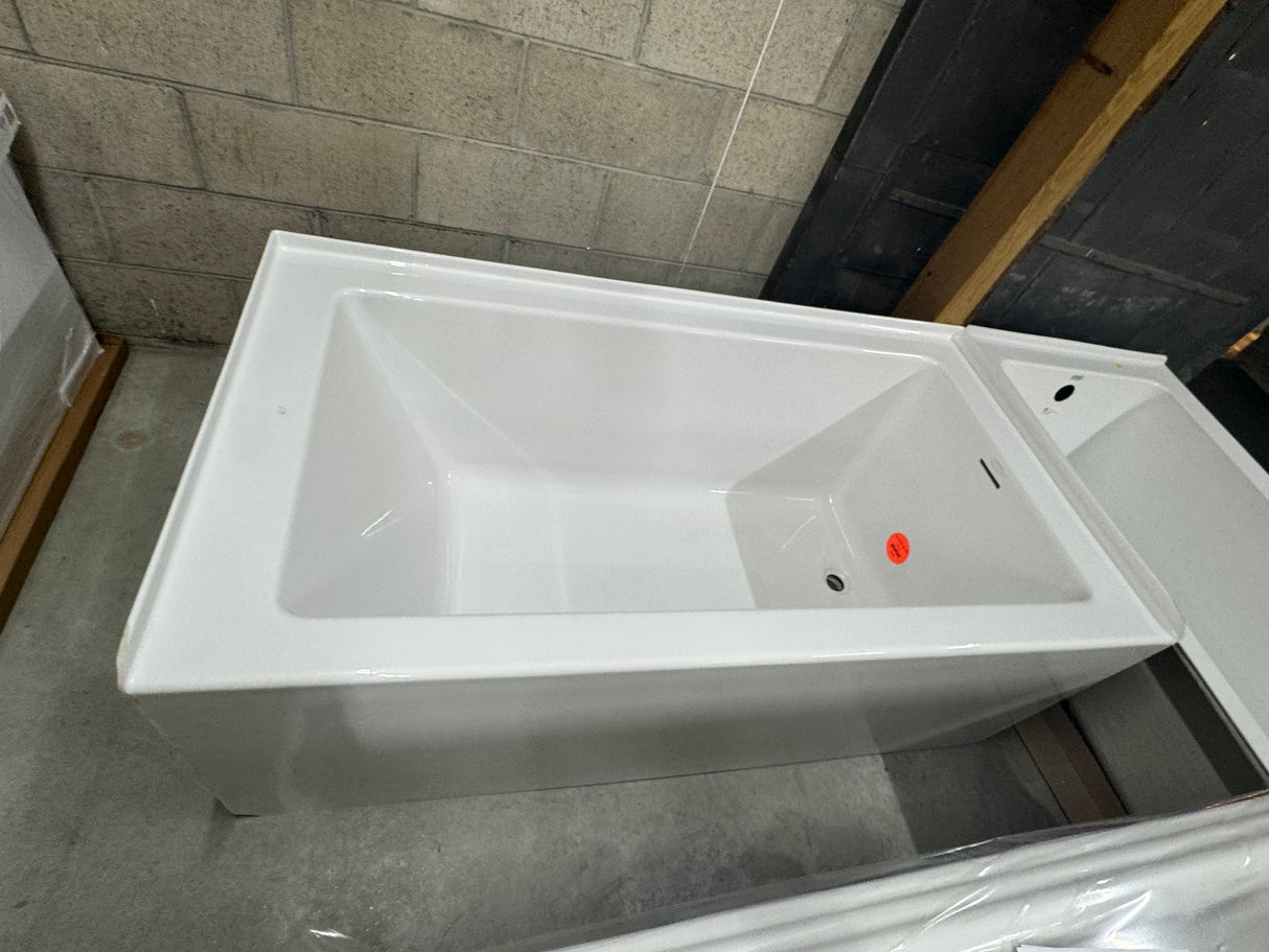Sydney 60 in. Right Hand Drain Rectangular Alcove Bathtub in White